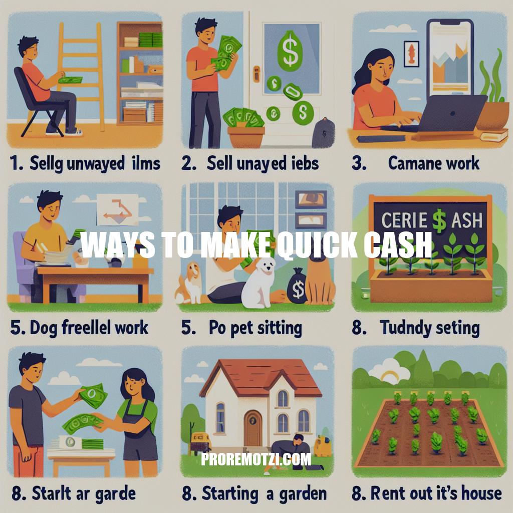 7 Effective Ways to Make Quick Cash